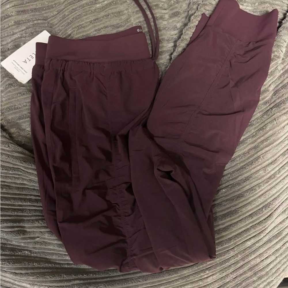 Athleta burgundy Lined pants